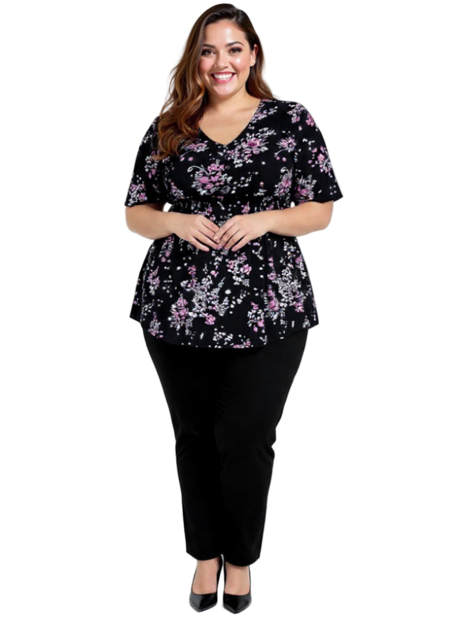 Sutton Top - Black Print* Tops Last item,LL2502YOGESH,odd & sods Dale and Waters