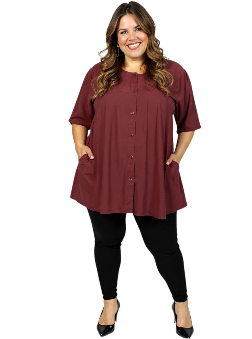 Fadora Top - Valiant Red*