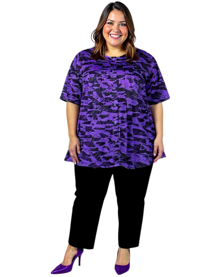 Gracen Top - Purple Print*