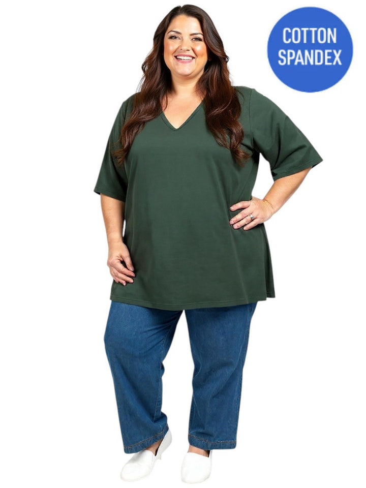 Everyday V-Neck Tee - Aloe*