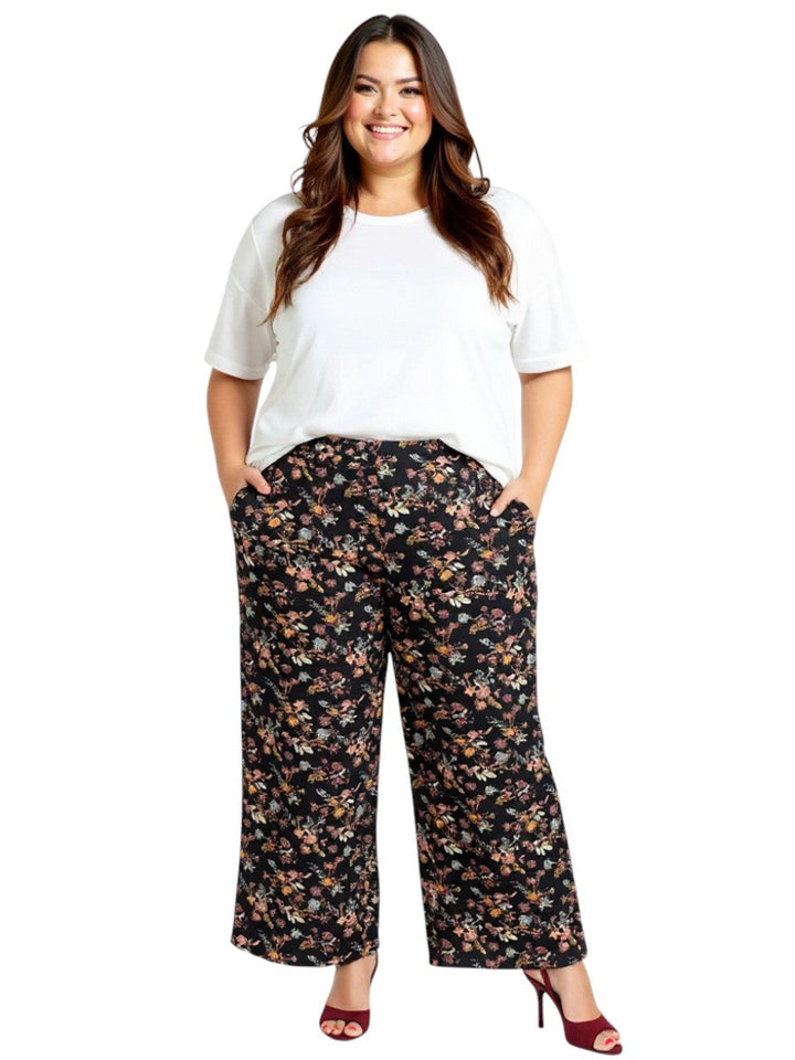Octavia Pants - Navy Print