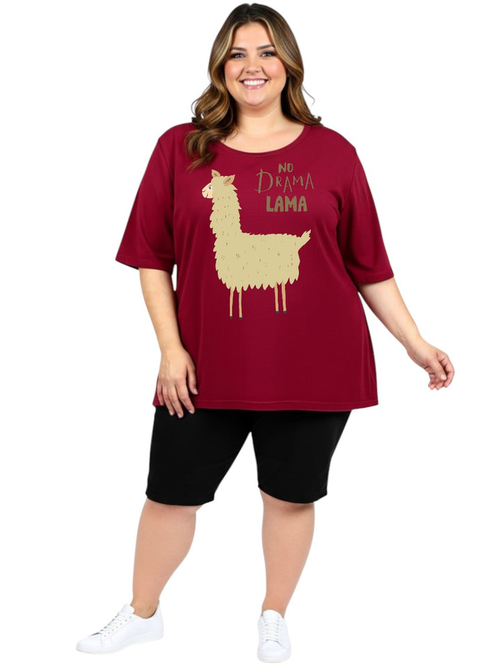 No Drama Lama - Custom Print Tee