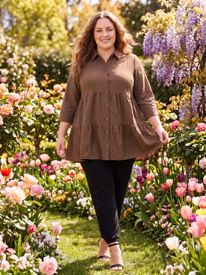 Beckett Blouse - Chocolate