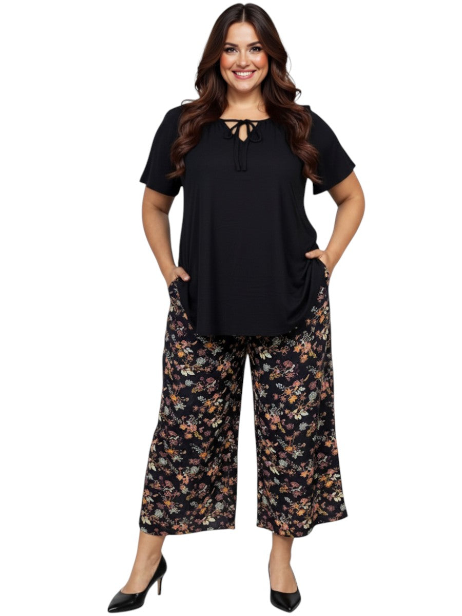 Octavia Pants - Navy Print