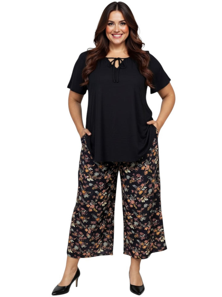 Octavia Pants - Navy Print