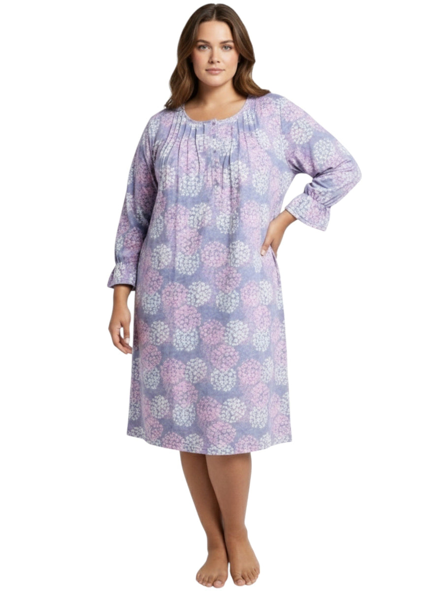 Yolanda Nightie - Purple Print